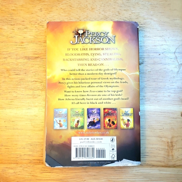 Percy Jackson and the Greek Gods Paperback (Alternate Cover) Myths and Fantasy - Picture 2 of 3
